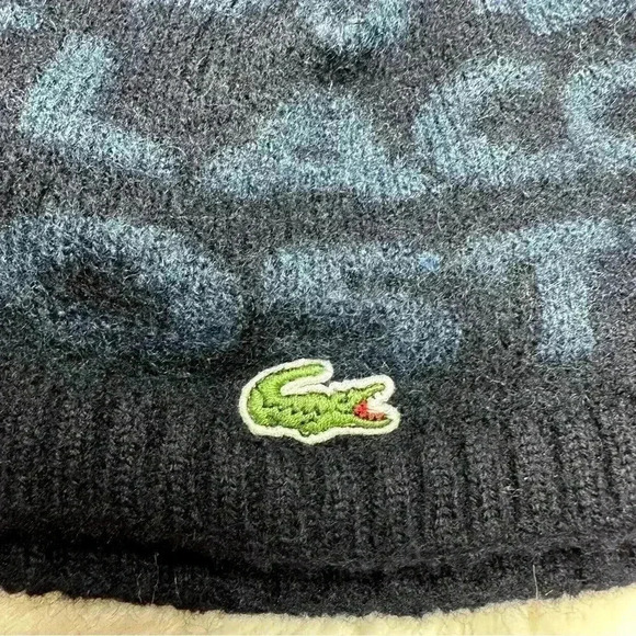 Lacoste Winter Hat Blue  Size 1-2 Years - Picture 3 of 15
